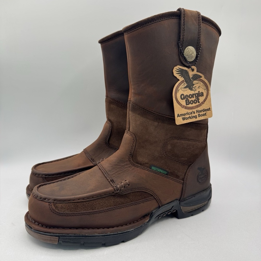 Georgia Athens Wellington Boots Men's Size 11 W Brown Leather